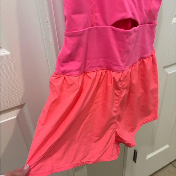 Free People Movement Righteous Runsie Flamingo Fizz Pink Neon Size Large NWOT - Picture 3 of 11